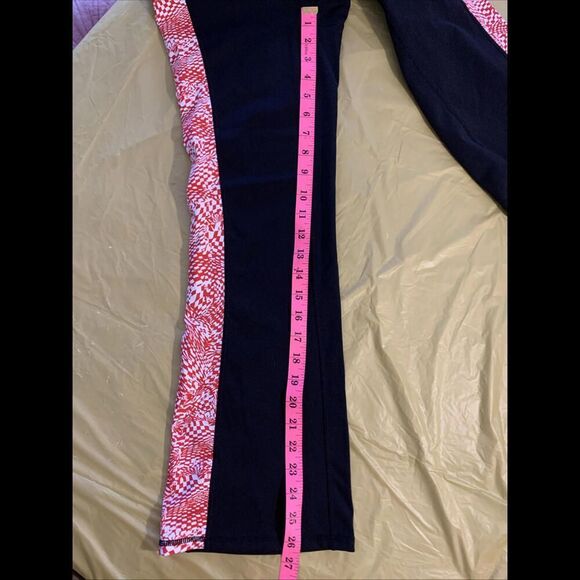 Free People Checkmate Flare Leggings Pants  Small Checkered Black Red Pull On - Picture 9 of 9